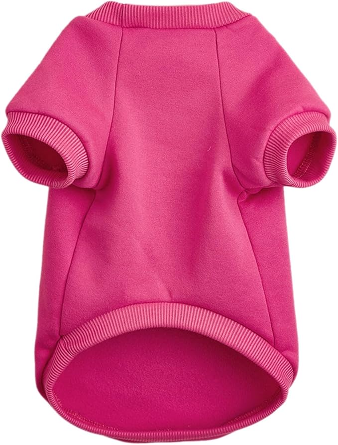 Puppy Sweater for Small Dogs Clothes Warm Winter Cat Clothe Pet Sweatshirt Knitwear Doggie Kitten Clothing, Rose, X-Large