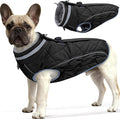 Dog Coat, Warm Dog Winter Coat for Medium Dogs, Waterproof Jacket with Harness Built in, Reflective Turtleneck Cold Weather Coats with Zipper,Pet Fleece Vest Snow Jacket, Black M