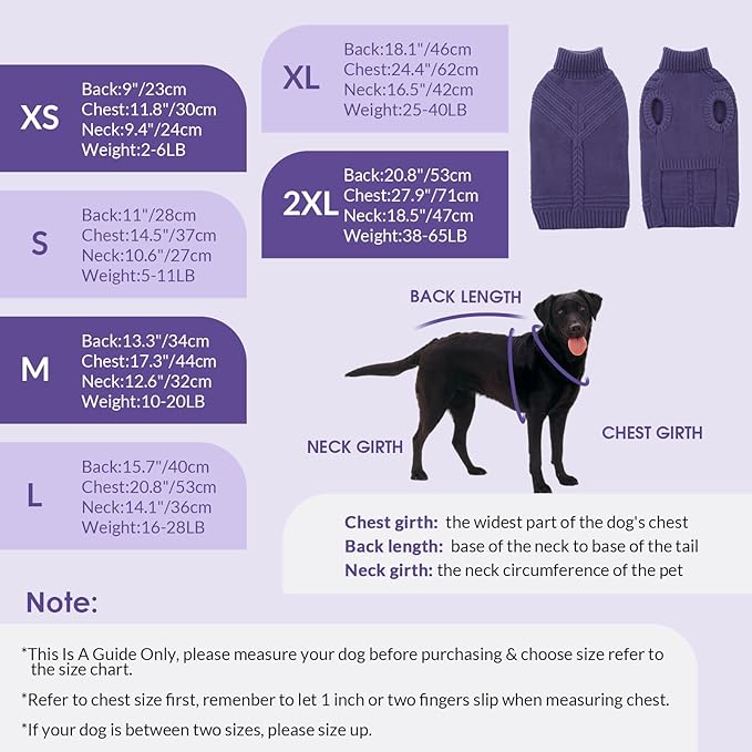 Dog Sweaters for Large Dogs Male Female Pet Knitwear Classic Puppy Warm Pullover Turtleneck Cold Weather Clothes for Pitbull(GrayishBlue, XL)