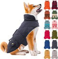 KYEESE Dog Coat Warm Pet Winter Puffer Coat with Leash Hole Soft Pet Sweater for Cold Weather Waterproof Dogs Jacket with Fleece Lined Thick Cat Clothes with Pocket Windproof Dog Coats for Small Dogs