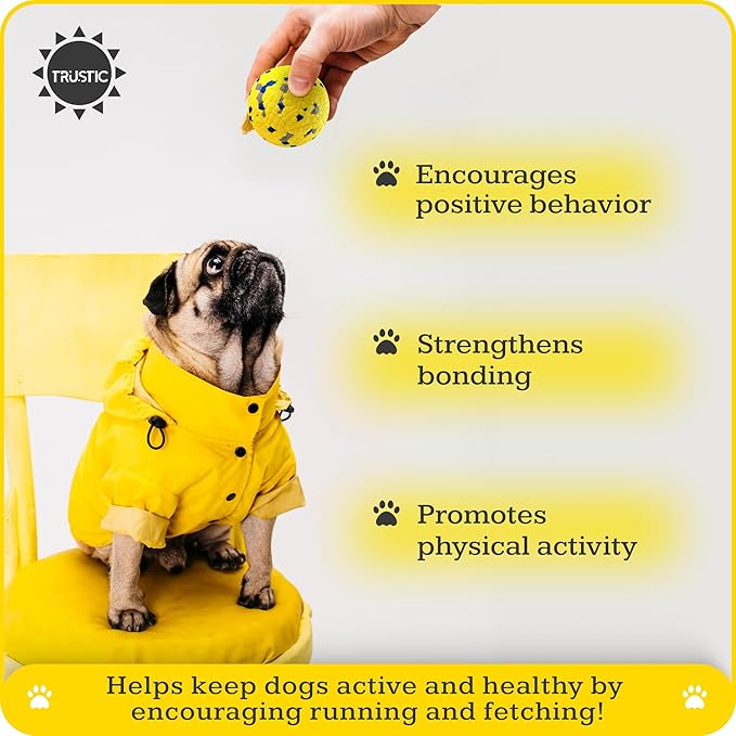 Foam Fetch Dog Balls 3 inch, for Large and Medium Breeds, Durable Toy for Chewers (Color Mix, 7 Pack)