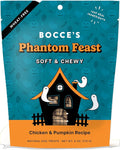 Bocce's Bakery Phantom Feast All-Natural Soft & Chewy Halloween Dog Treats - Wheat-Free Everyday Cookies for Dogs, Made with Real Ingredients & Baked in The USA - Chicken & Pumpkin Flavored (6 oz Bag)