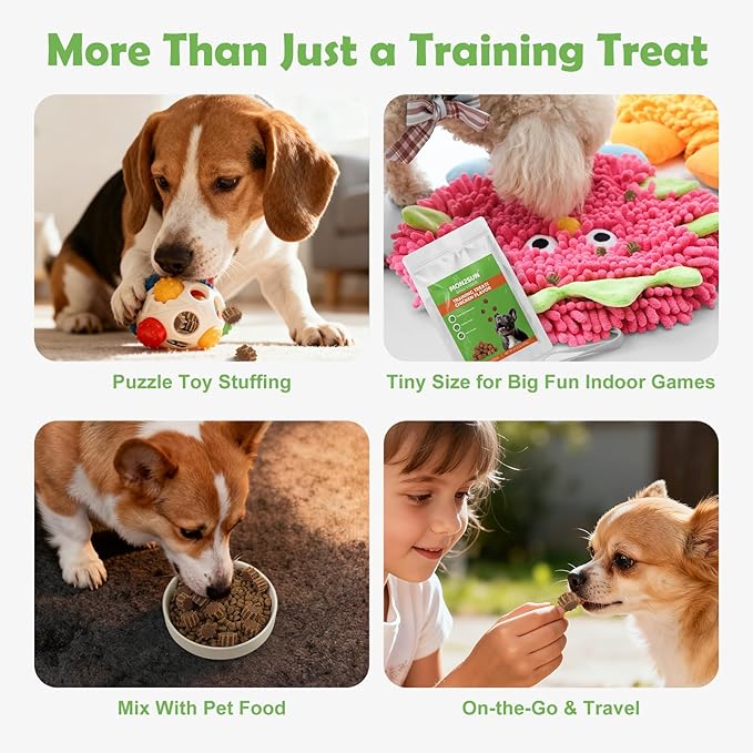 MON2SUN Grain-Free Soft Dog Treats, Gear-Shaped Training Treats for Puppy to Senior, Chicken Flavor, Low Calorie & Gluten-Free, 10.6 oz