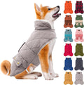 KYEESE Dog Coat Soft Pet Sweater for Cold Weather Waterproof Dogs Jacket with Fleece Lined Thick Cat Clothes with Pocket Windproof Dog Coats for Small Dogs Warm Pet Winter Puffer Coat with Leash Hole