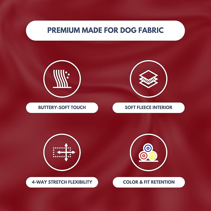 Spark Paws Dog Hoodie – Premium Dog Sweater for Small, Medium, and Large Dogs | Warm Outfits for French Bulldogs, Pitbull, Puppy, Winter Jacket Alternative - Burgundy - 4XL