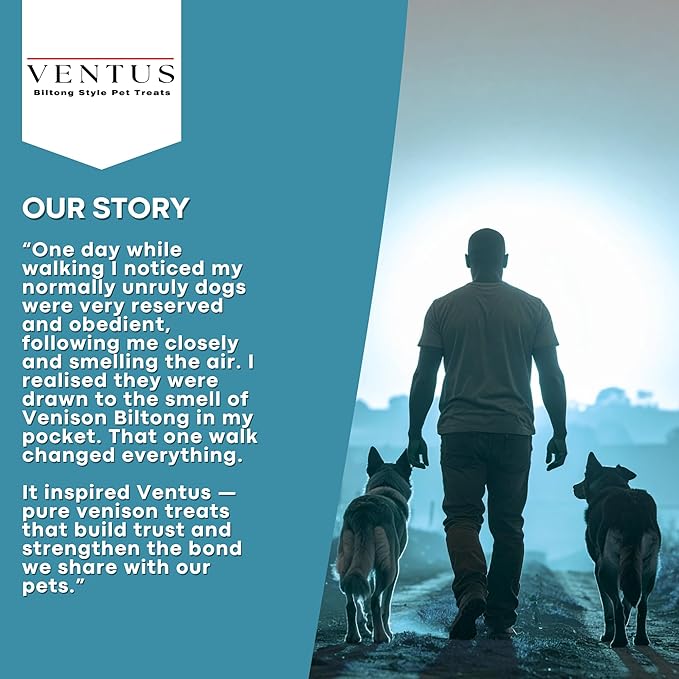 VENTUS Dog Liver Treats - Single Ingredient Venison Jerky Liver Treats, All Natural, Air Dried, Low Fat, High Value Training Treats for Dogs, Organic, 8 oz