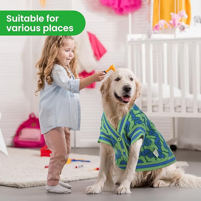 Pet Sweaters for Dogs Boys and Girls, Dynamic Letter Patterned Dog Sweater,Dog Cardigan,Pet Clothes,Pet Knitted Clothing,Fit for Different Seasons and Kinds of Dogs(Green XL)