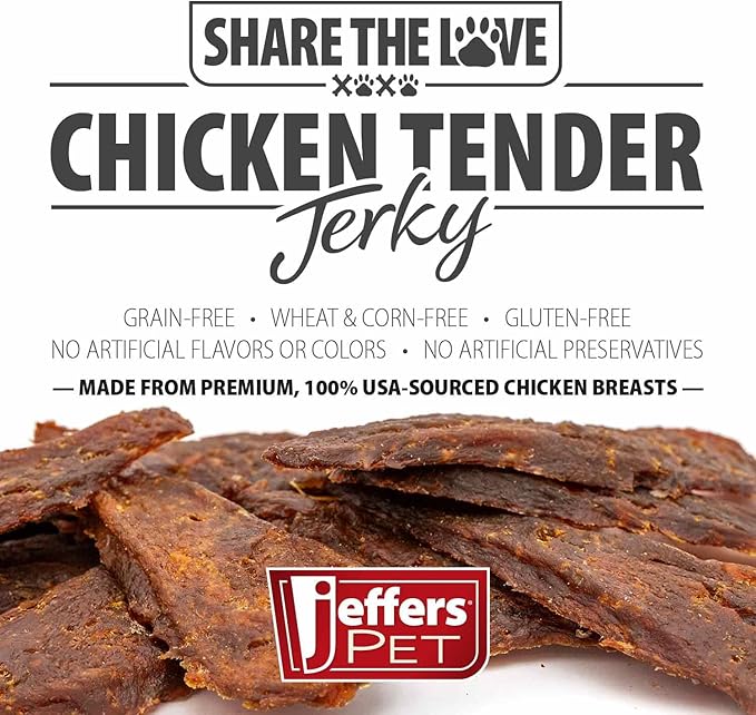 Jeffers Chicken Jerky Dog Treats, 24 oz Bag – Limited Ingredient, Healthy Training Snack, Grain Free, High Protein, 100% Real Chicken, Natural Made in USA, Perfect for Halloween & Christmas - 2 Pack