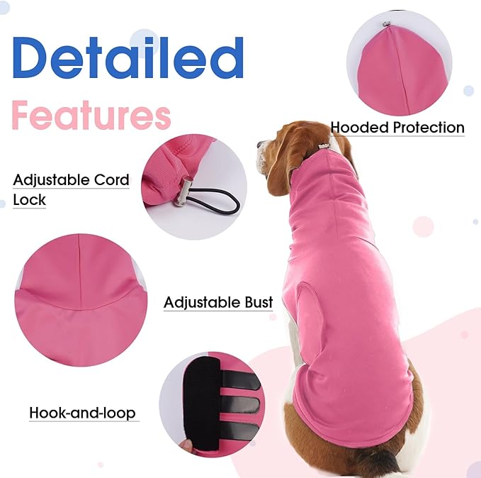 Small Anxiety Shirt for Dogs,Breathable Anxiety Jacket for Strangers,Storm,Travel,Bichon Calming Vest Wraps,Breathable for All-Seasons,Machine Washable(Rose)