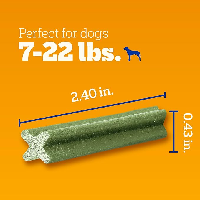 Pedigree Dentastix Small and Toy Breed Dog Treats, Fresh Flavor, (7) 21ct Bags (147 Treats Total)