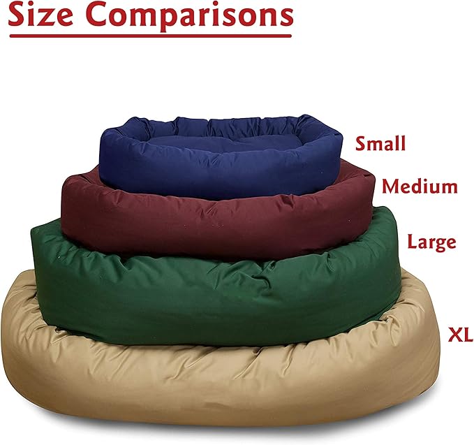 Majestic Pet 24 Inch Bagel Calming Dog Bed Washable – Cozy Soft Round Pet Bed with Spine Support for Dogs to Rest their Head - Fluffy Donut Puppy Bed 24x19x7 (Inch) - Small – Blue