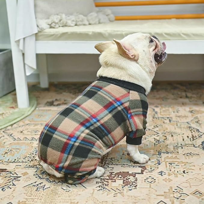 SCENEREAL Fall Dog Pajamas for Small Dogs, Soft and Warm Puppy Sweater, Holiday Clothes Onesie, Thanksgiving Christmas Outfits for Doggie Cold Winter - Dog Jammies Pjs