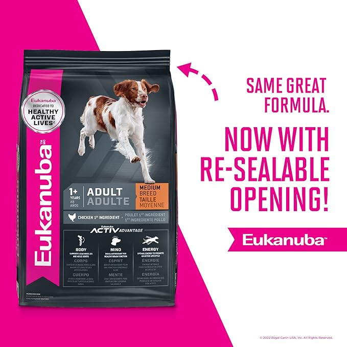 Eukanuba Adult Medium Breed Dry Dog Food, 16 lb Bag