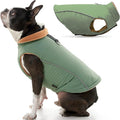 Gooby - Sports Vest, Fleece Lined Small Dog Cold Weather Jacket Coat Sweater with Reflective Lining, Green, Large