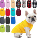 BEAUTYZOO Dog Fleece Vest Sweater Winter Jacket for Small and Medium Dogs with D-Ring Leash Cold Weather Coat Hoodie for XS S M Dogs Boy or Girls, Yellow L