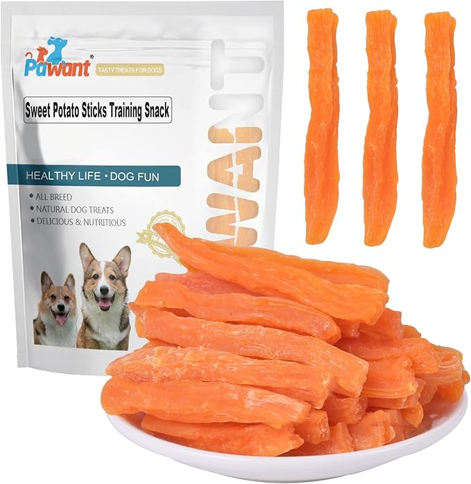 Sweet Potato Dog Treats no Rawhide for Small and Large Dog Sticks Puppy Training Snacks Grain Free 0.5lb/227g
