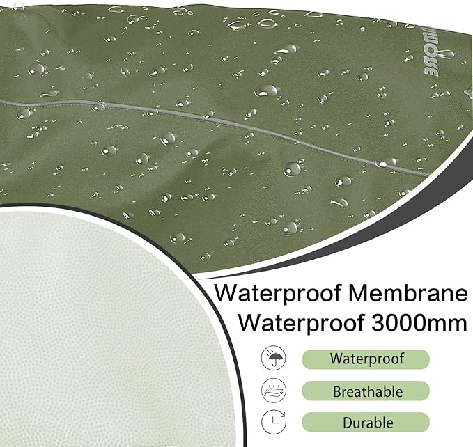 Waterproof Dog Raincoat, Adjustable Lightweight Dog Rain Jacket with Reflective Strip Leash Hole for Small Medium Large Dogs (Green, XX-Large(55-77lb))