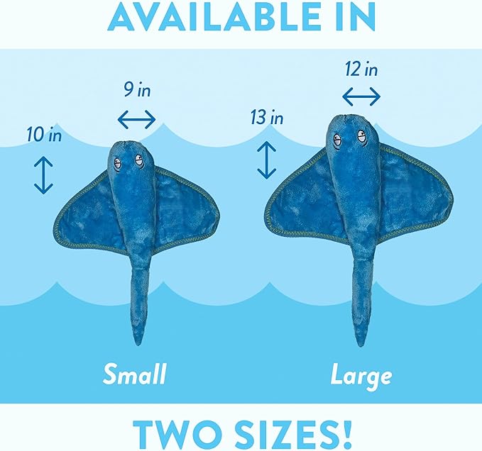 Spunky Pup Clean Earth Plush Stingray | Made from 100% Recycled Water Bottles | Large