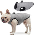 SCENEREAL Winter Dog Vest Coat with Harness Built in, Warm Dog Jacket for Small Medium Dogs, Puppy Cold Weather Coats with Zipper, Fleece Puffer Vest Windproof Snow Clothes for Puppy Pet