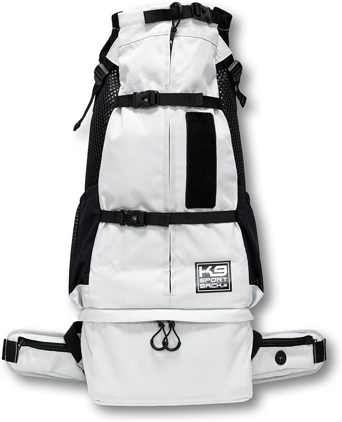 K9 Sport Sack Knavigate - Medium, Lunar Rock - Ideal for Dogs with 17-19” Back Length - Adjustable, Backpack-Style Carrier with Internal Frame & Padded Hip Belt