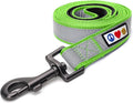 Pawtitas 6 FT Padded Dog Leash with Comfortable Neoprene Padding Handle - Green Lead | Small Reflective Dog Leash with Highly Reflective Band Perfect for Extra Small and Small Dogs and Puppies.