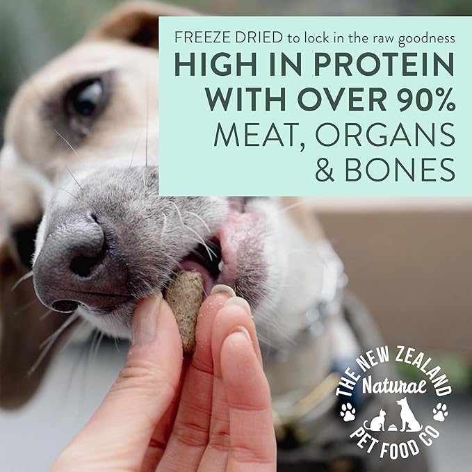 The New Zealand Natural Pet Food Co. Woof Freeze Dried Dog Food - Wild Brushtail, High Protein, Complete Diet, Dog Treats, All Life Stages - 1.76 oz