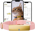 Health Tracker for Cats - Smart Cat Collar with Safety Breakaway Buckle for Indoor Cats, Wellness Alerts, Real-time Monitoring (Sakura, XS)