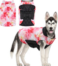 GMF29M Winter Dog Coat - Waterproof & Windproof Jacket, Reversible Vest, Thick Soft Coats for Small, Medium & Large Dogs, with Leash Hole
