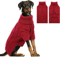 ASENKU Knitted Dog Sweater, Pullover Big Thermal Dog Winter Sweater, Turtleneck Doggy Sweaters for Large Medium Dogs Boy Girl,Warm Pet Sweatshirt for Labrador,Golden Retriever,2XL