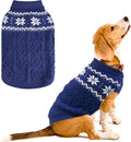 Warm Winter Dog Sweater - Cold Weather Pet Clothes for Small Medium Large Dogs Indoor Outdoor, Soft Classic Knit Puppy Apparel