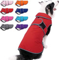 MIGOHI Reflective Waterproof Windproof Dog Coat - Warm Jacket Reversible Stormguard Winter Vest for Small to Large Dogs (Red, XL)