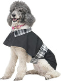 MAMORE Dog Jacket Waterproof Outdoor Vest for Smal Medium Large Dogs, Windproof Adjustable Breathable Lightweight Fashion Casual Dog Clothes (Black&White, X-Small)