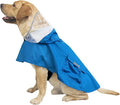 Dog Raincoat Waterproof, Adjustable Reflective Hooded Dog Rain Poncho with Leash Hole for Small Medium Large Dogs (Blue, Medium)
