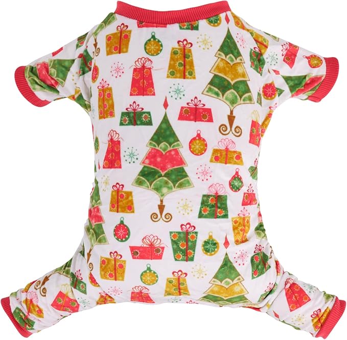 CuteBone Small Dogs Christmas Outfit Soft Puppy Onesies Pjs Dog Pajamas Pet Coat Cat Apparel Comfy Doggie Jumpsuit Bodysuit for All Seasons P17L