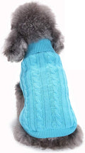 Dog Sweater for Small, Medium, Large Dogs - Warm Winter Classic Turtleneck Pet Clothes - Cute Christmas Coat for Puppies, Cats, Girls, Boys