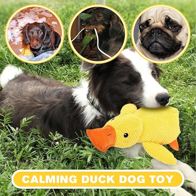 Dog Toys for Aggressive Chewers,2025 Upgraded Dog Chew Toys for Small Large Dogs,Indestructible Puppy Teething Toys,Plush Yellow Stuffed Duck Toy (Yellow+Pink+Green, Medium)