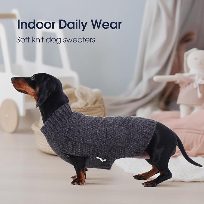 IECOii Great Dane Sweater, 5XL Dog Sweater for Extra Large Dogs, XXXXXL Dog Sweaters Christmas, Warm Winter Sweaters for Giant Breed Male Female Dogs, Pullover Knitwear Sleeveless, Darkgrey - 5XL