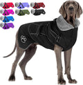 Doglay Dog Jacket Waterproof Dog Coat with Harness Built in, Christmas Puppy Winter Coat Reflective Turtleneck Puffer Snow Jackets for Small Medium Large Dogs