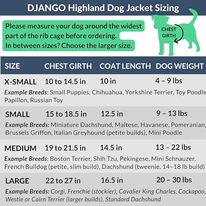 DJANGO Highland Dog Jacket & Raincoat – Water-Repellent, Lined Dog Coat with Hood, Adjustable Fit & Harness Hole – Lightweight Rain & Wind Jacket for Small & Medium Dogs up to 30 lbs (Yellow, Small)