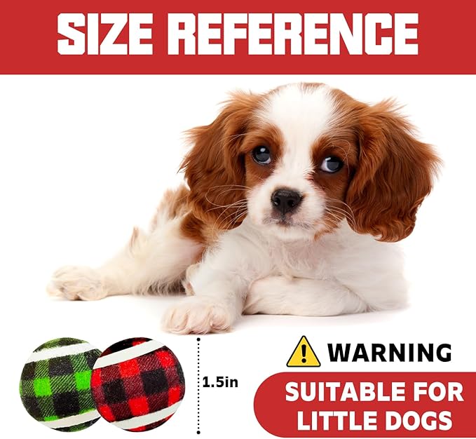 X-Small Dog Tennis Balls Dog Toys Ball 1.5" Pack of 12, Fit Ball Launchers,Christmas Dog Toys,Christmas Dog Gifts