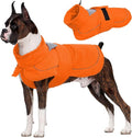 Kuoser Dog Jacket, Dog Coats for Medium Dogs, Warm Pet Winter Coat Jacket, Adjustable Fleece Pet Puffer Vest, Windproof Waterproof Doggie Raincoat Snowsuit Outfits with Reflective Strips