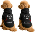 Personalized Name Dog Hoodie, Custom Pet Name Hoodies, Customized Pet Clothes Warm Winter Outfit for Dogs, Gift for Dog Lovers