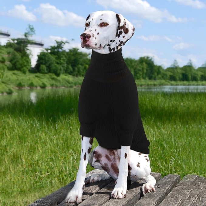 ROZKITCH Dog Shirt with Hoodie Dog Ears Cover 2 in 1, Soft Lightweight Dog Striped T Shirt Pullover Dog Tank with Detachable Ear Wrap, Dog Hoodie Tshirt Dog Boy Girl, Stretchy Sweater Black 2XL