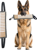 Clysoru Tug Toy for Dogs Squeaky Toy with 2 Strong Handles Lasting Training Equipment Puppy to Large Dog Interactive Toys of War Pull Indestructible Rope Pet Crinkle Teething (Gray)