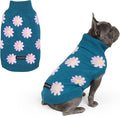 Spark Paws Knit Dog Sweater – Ultra Soft Warm Winter Dog Sweater for Small, Medium & Large Dogs – Stretch Fit Pet Sweater for French Bulldog, Pitbull, Girl & Boy Dogs Jacket, (Flower,L)