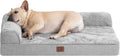 EHEYCIGA Memory Foam Dog Bed Medium Sized Dogs, Waterproof Dog Bed Orthopedic with Washable Removable Cover, Non-Slip Pet Bed Couch for Crate, 30x20x6 Inches, Grey