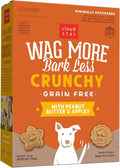 Cloud Star Wag More Bark Less Crunchy Grain Free Dog Treats, Peanut Butter & Apples, 14 oz. Box