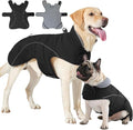 HEYWEAN Dog Winter Coat - Waterproof Windproof Reflective Vest for Medium & Large Breeds Adjustable Warm FleeceLined Jacket with Magic Tape & D-Ring for Leash Cold Weather Apparel (Black, Large)