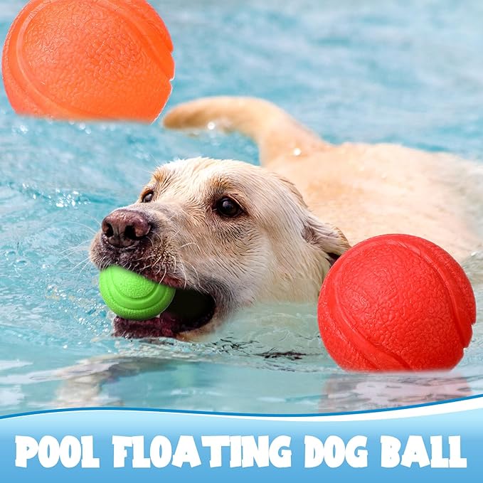 Jenaai 20 Pcs Indestructible Dog Toy Balls for Aggressive Chewers Chew Resistant Solid Rubber Bouncy Ball for Teeth Cleaning (Colorful, 2.36 Inches)