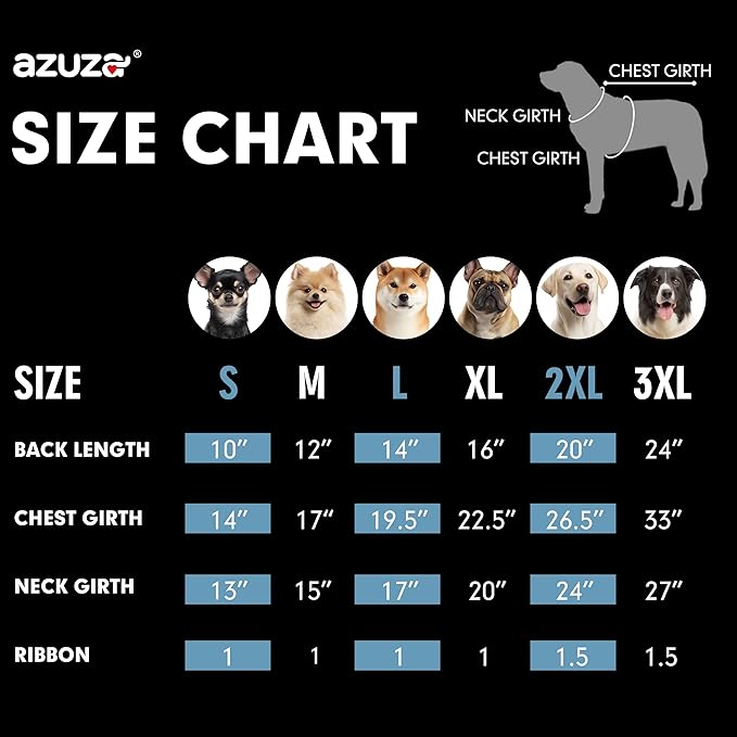 azuza Dog Jacket for Medium Dogs Waterproof Dog Coat with Reflective Strips and Harness Built in Warm Fleece Dogs Winter Coat Windproof with Back Zipper, Blue XL